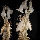 Huge Fairy Lamp - Glitzed out gothic - One of a KIND - HUGE vintage rhinestones - nymph wings - ooak light - tulip bulbs - 30