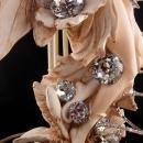 Huge Fairy Lamp - Glitzed out gothic - One of a KIND - HUGE vintage rhinestones - nymph wings - ooak light - tulip bulbs - 30