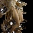 Huge Fairy Lamp - Glitzed out gothic - One of a KIND - HUGE vintage rhinestones - nymph wings - ooak light - tulip bulbs - 30