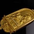 Vintage Russian Icon - religious Virgin Mary WALL madonna plaque -russian gold plate - Victorian cherub -Ornate Christian Catholic gift