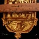 Vintage Russian Icon - religious Virgin Mary WALL madonna plaque -russian gold plate - Victorian cherub -Ornate Christian Catholic gift