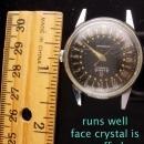 Vintage Alpha Swiss wristwatch - 17 Jewels - waterproof - vintage mens watch - manual Wind - 24 hour watch - military watch - runs great -