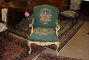 Antique French Needlepoint Chair