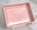 Ceramic/Pottery/Small Pink Rectangle Dish/Shallow/Don Jay Ceramics/Made In California