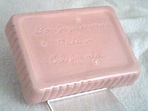 Ceramic/Pottery/Small Pink Rectangle Dish/Shallow/Don Jay Ceramics/Made In California
