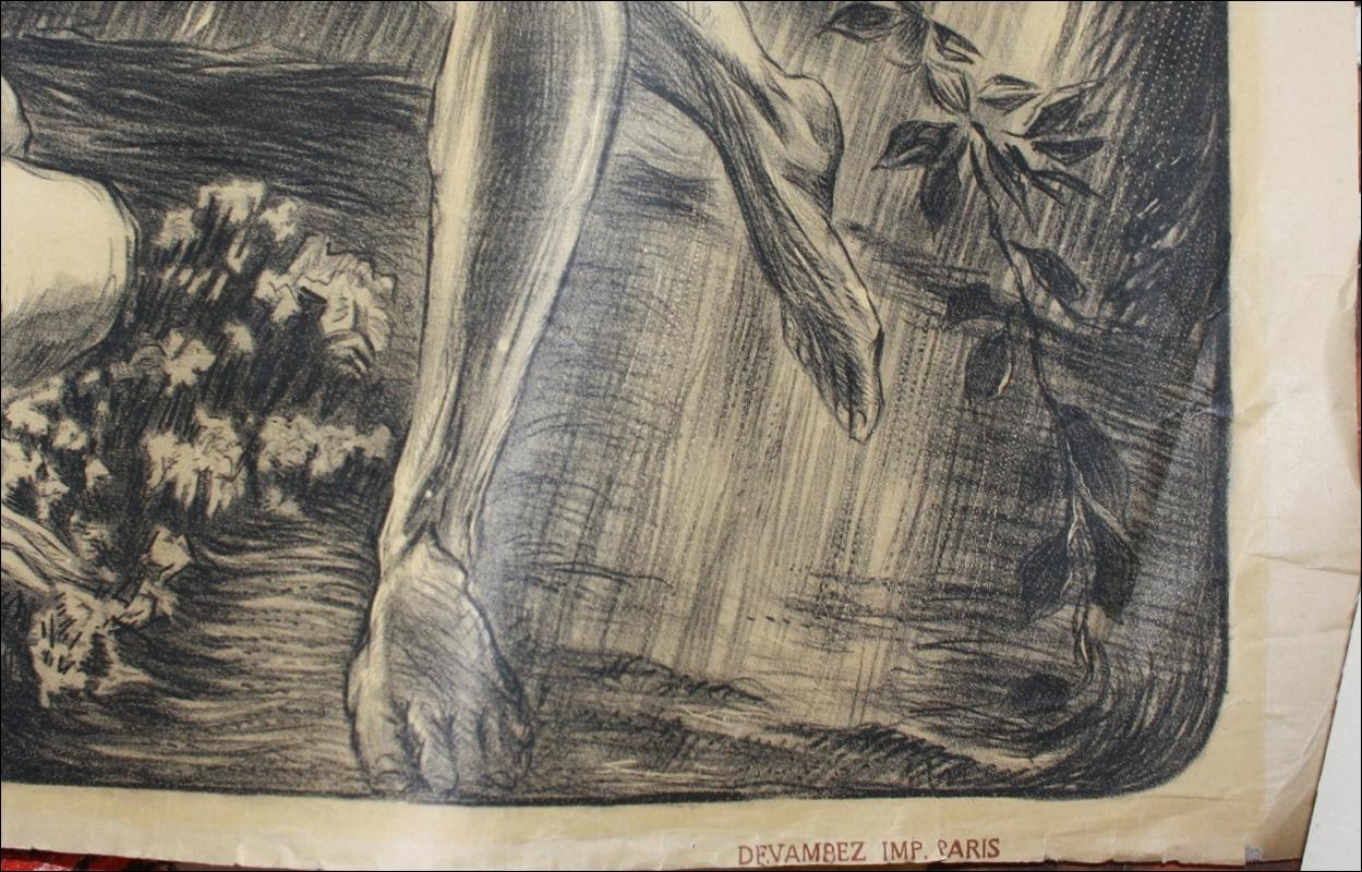 WWI French Nude Art Print France 1917