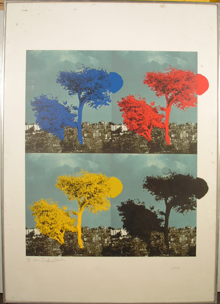 Menashe Kadishman S/N Serigraph, c. 1965, Trees