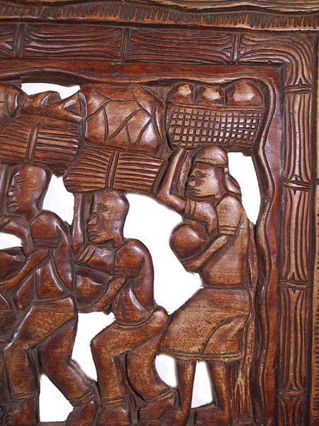 African wood carving Bas Relief 2