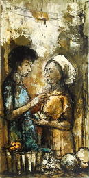 Didier Grandt Oil on Canvas Painting, 1970