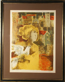 Alvar Signed Lithograph, Woman with Bird
