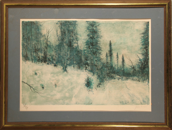 Bernard Gantner S/N Lithograph, Landscape