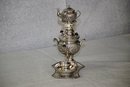 Persian Silver small samovar on stand - teapot and waste bowl 1920