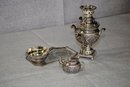 Persian Silver small samovar on stand - teapot and waste bowl 1920