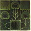 Antique English Art Nouveau Tile