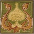 Antique English Art Nouveau Tile