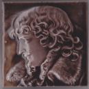 Antique English Art Nouveau Portrait Tile