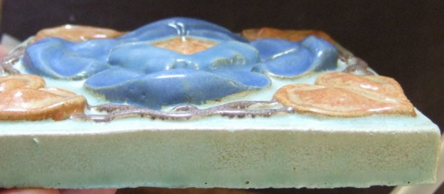 Superb Flint Faience Arts & Crafts Tile