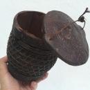 GIANT BAMBOO 160mm TORAJA BOTTLE BOX CONTAINER Ancestral Figure Statue Image