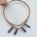 DAYAK NECKLACE & OLD FIGURINE Statue Figure Pendant Body Jewel Jewelry Ornament