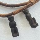 DAYAK NECKLACE & OLD FIGURINE Statue Figure Pendant Body Jewel Jewelry Ornament