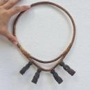 DAYAK NECKLACE & OLD FIGURINE Statue Figure Pendant Body Jewel Jewelry Ornament