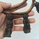 DAYAK NECKLACE & OLD FIGURINE Statue Figure Pendant Body Jewel Jewelry Ornament