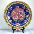 LARGE PERANAKAN PLATE XXXL 460mm DISH CERAMIC Kitchen Ware Asian Chinese Porcelain