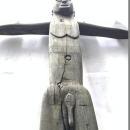 LARGE PATUNG POLISI 1570mm STATUE Dayak Tribal Figure Sculpture Authentic Borneo