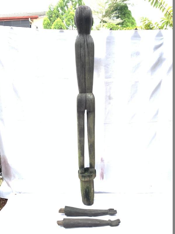 LARGE PATUNG POLISI 1570mm STATUE Dayak Tribal Figure Sculpture Authentic Borneo