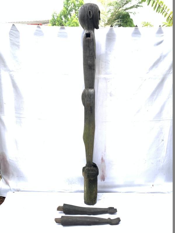 LARGE PATUNG POLISI 1570mm STATUE Dayak Tribal Figure Sculpture Authentic Borneo
