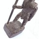 AUTHENTIC ANTIQUE Dayak Image Statue Sculpture Warrior Traditional Loincloth Hunter