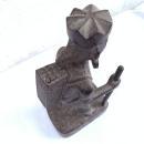 AUTHENTIC ANTIQUE Dayak Image Statue Sculpture Warrior Traditional Loincloth Hunter