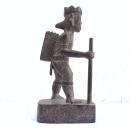 AUTHENTIC ANTIQUE Dayak Image Statue Sculpture Warrior Traditional Loincloth Hunter