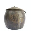 ANTIQUE RICE POT 170mm Borneo Brass Artifact Tribal Asia Native Asian Cooker Cauldron
