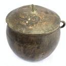 ANTIQUE RICE POT 170mm Borneo Brass Artifact Tribal Asia Native Asian Cooker Cauldron