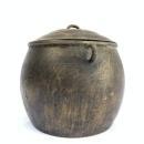 ANTIQUE RICE POT 170mm Borneo Brass Artifact Tribal Asia Native Asian Cooker Cauldron