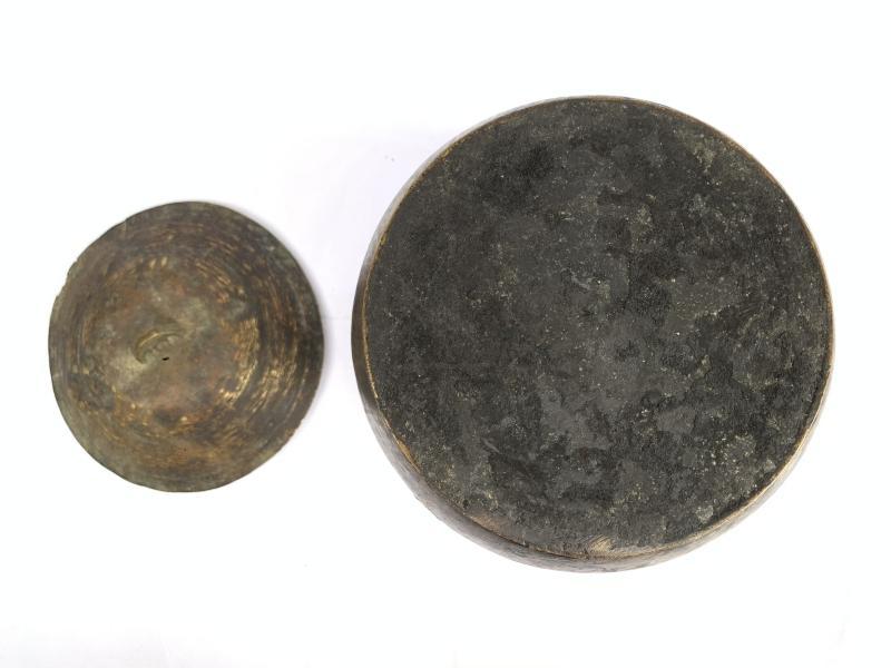 ANTIQUE RICE POT 170mm Borneo Brass Artifact Tribal Asia Native Asian Cooker Cauldron