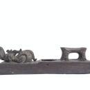 TOP CLASS ARTIFACT Mythical Creature 9.9 lb Wood Planing Tool Tribal Dayak Borneo Statue Figure