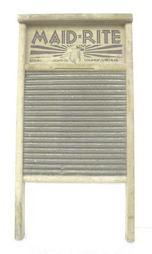 WASHBOARD WOOD & BRASS WASH BOARD SCRUB BOARD RUB BOARD CLOTHES