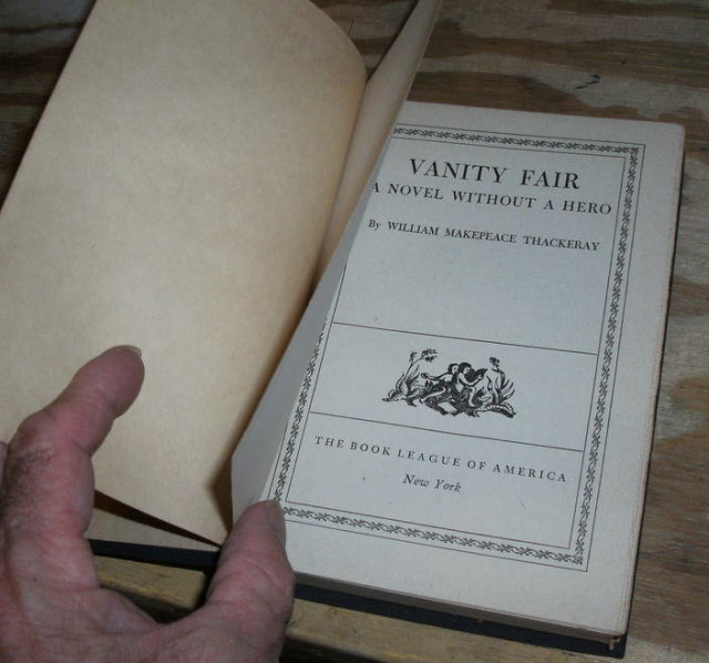 Vanity Fair by William Thackeray Book League of America edition