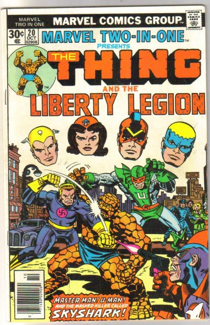 Marvel Two-In-One #20 featuring The Thing and the Liberty Legion comic book very fine/near mint 9.0