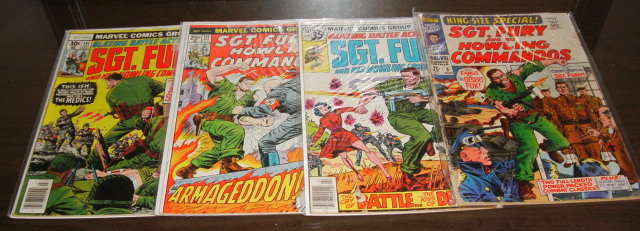 Sgt. Fury assortment of 4 comic books