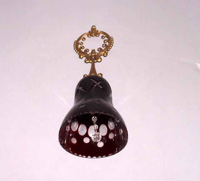 Ruby Red Glass Bell