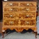 19th c Walnut Chest on Stand