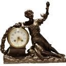 Spelter clock, signed by R. Richard