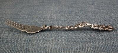 Antique Silver Fork Lithuanian Coat of Arms Vytis Lithuania Polish Poland Pogoń