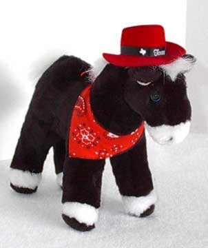 Small Plush Texas Pony with Coyboy Hat