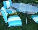 Vintage Turquoise & White Daystrom Retro Dinette Table & Chairs