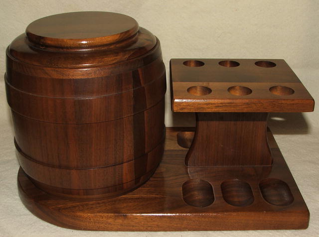 Vintage Dunhill / Deco Walnut Humidor Pipe Stand