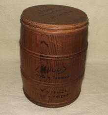 Vintage / Antique Briggs Smoking Tobacco Wood Humidor Keg